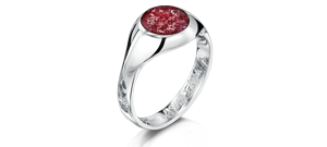 Ruby Signet Ring – White Gold