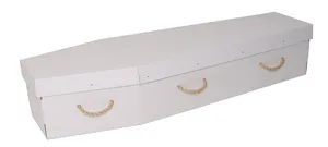 Lily White Cardboard Coffin image